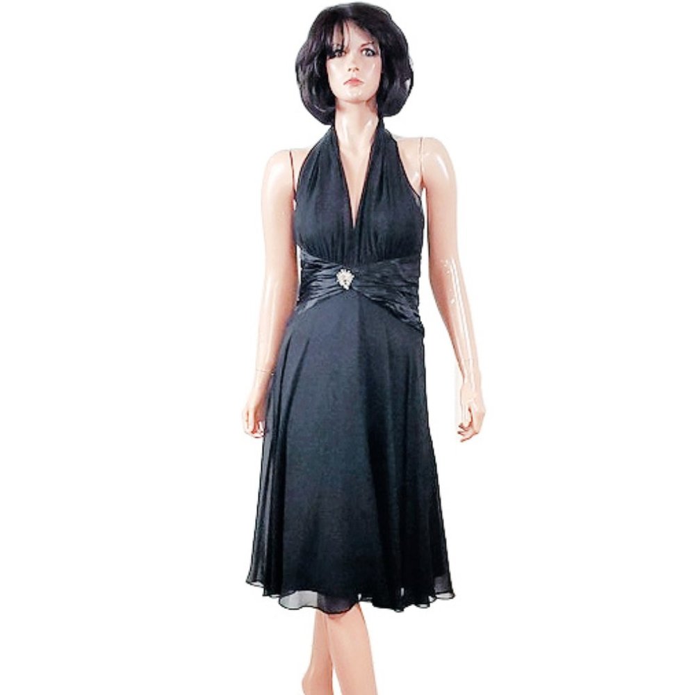 Maggy London Black Halter Dress